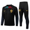 Portugal 2022/23 Sudadera De Entrenamiento Trajes Negra